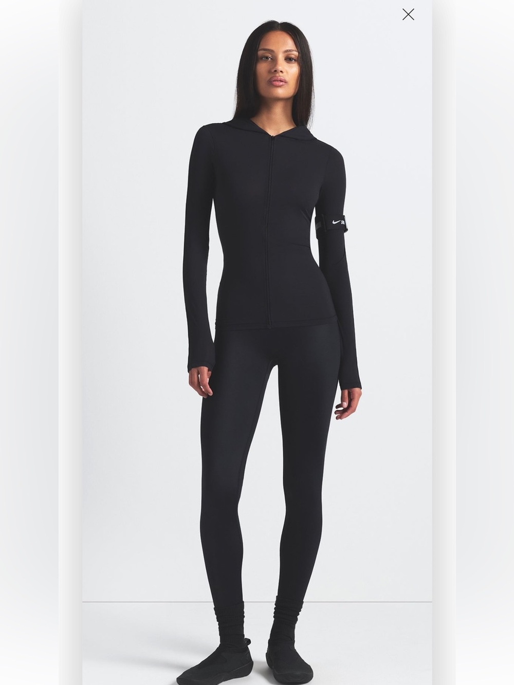 Nike Skims NWT Shine Bonded Waist Legging Sz Small Obsidian
